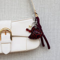 Hart en kers bag chain - Zilver, rood en zwart