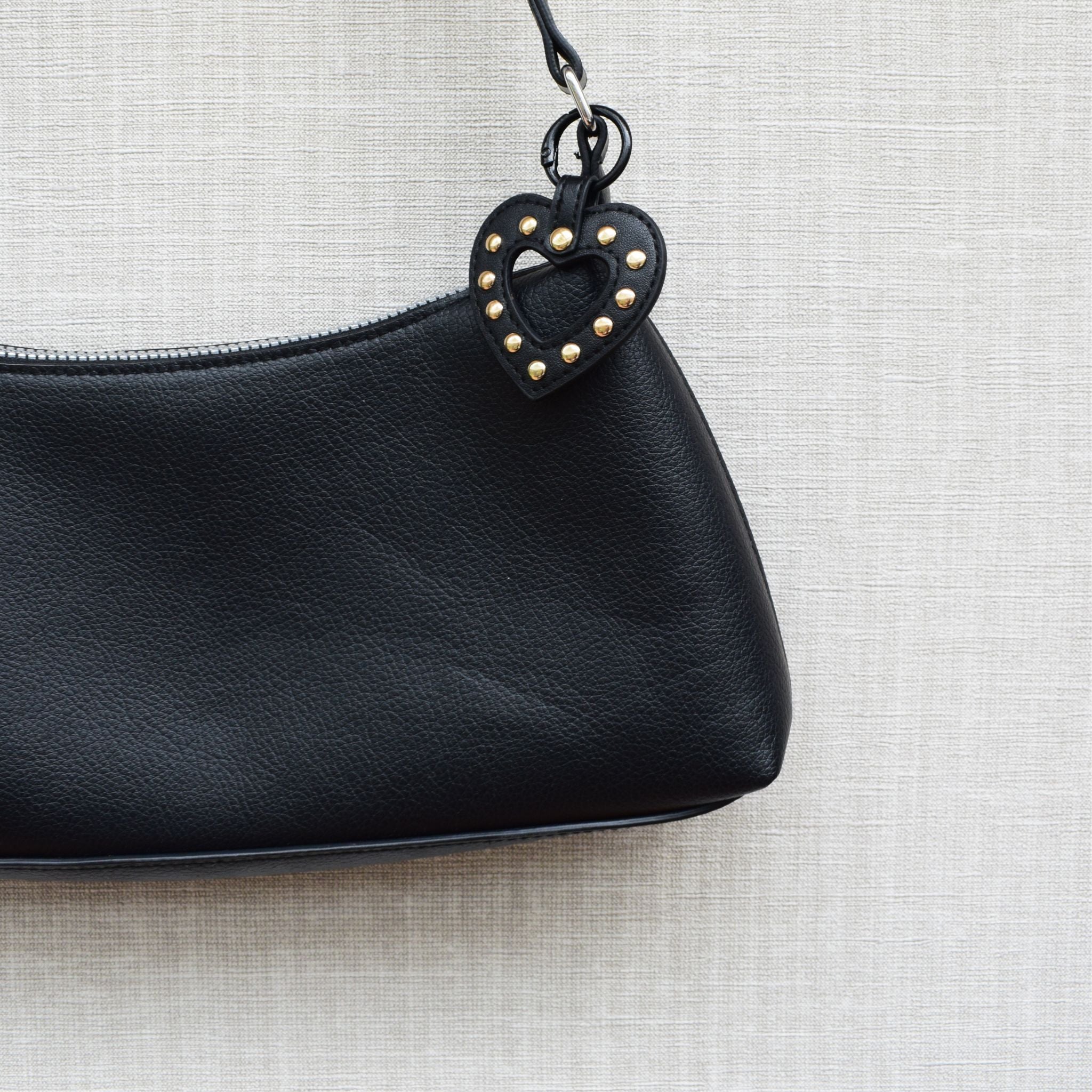 Hart bag chain - Goud en zwart